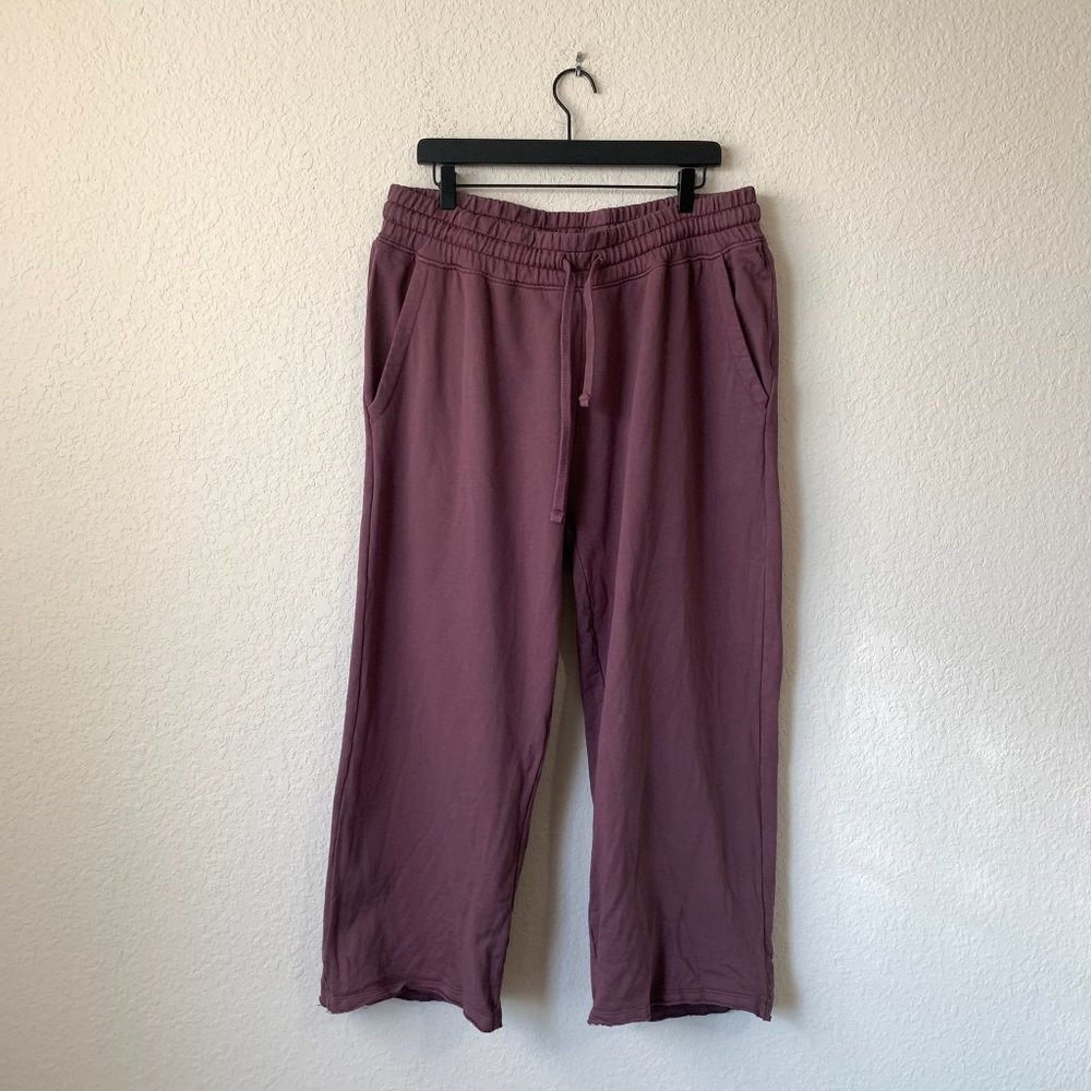 PACT ORGANIC The Downtime Wide-Leg Sweatpant Burgundy Red